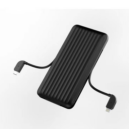 (最新) 10,000mAh 一体双线充电器 (USB Type C & Lightning)