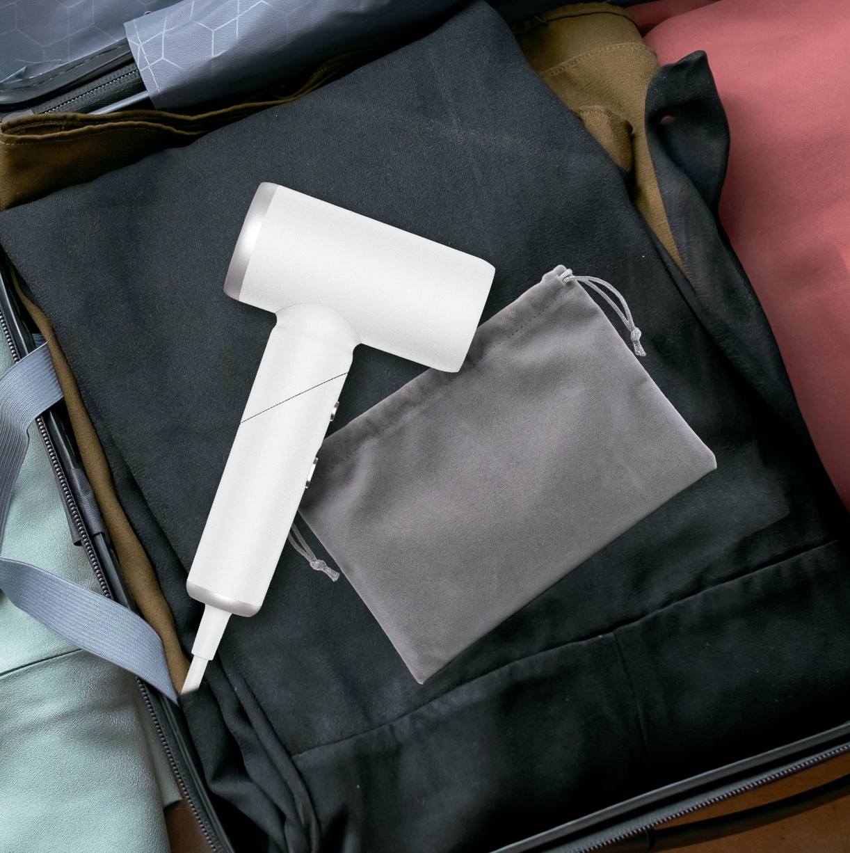 (New) Foldable Hair Dryer with Worldwide Voltage